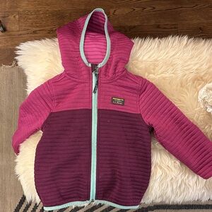 L.L. Bean Magenta and Plum Hooded Jacket